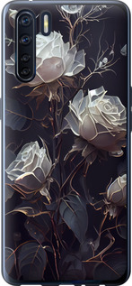 Чехол на Oppo A91 Розы 2 5550t-1884 (Черный)