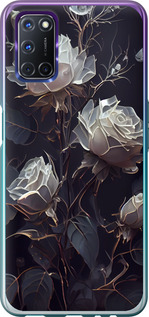 Чехол на Oppo A72 Розы 2 5550u-2011 (Черный)