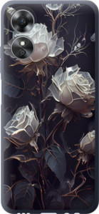 Чехол на Oppo A17 Розы 2 5550u-2954 (Черный)