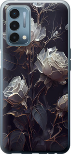 Чехол на OnePlus Nord N200 Розы 2 5550u-2384 (Черный)
