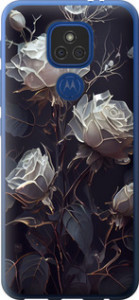 Чехол на Motorola E7 Plus Розы 2 5550u-2107 (Черный)