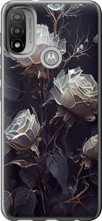 Чехол на Motorola E20 Розы 2 5550u-2509 (Черный)