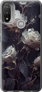 Чехол на Motorola E20 Розы 2 5550u-2509 (Черный)