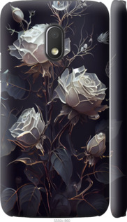 Чохол на Motorola Moto G4 Play Рози 2 5550m-860 (Чорний)