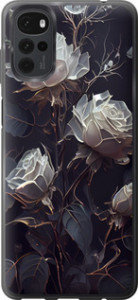Чохол для Motorola G22 Рози 2 5550u-2681 (Чорний)