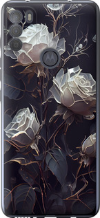 Чохол на Motorola G50 Рози 2 5550u-2354 (Black)