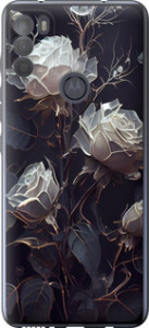 Чехол на Motorola G50 Розы 2 5550u-2354 (Черный)