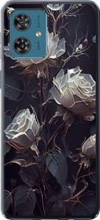 Чехол на Motorola Moto G54 Розы 2 5550u-3339 (Черный)