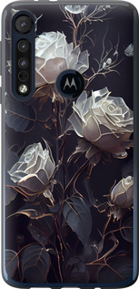 Чехол на Motorola One Macro Розы 2 5550u-1812 (Черный)