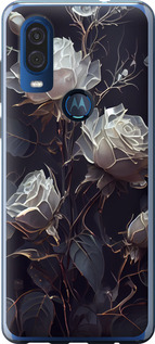 Чехол на Motorola One Vision Розы 2 5550u-1782 (Черный)