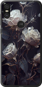 Чехол на Motorola One Розы 2 5550t-1589 (Черный)