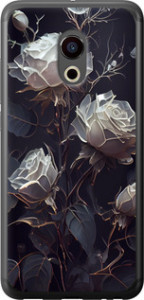 Чохол для Meizu Pro 6 Рози 2 5550t-293 (Чорний)