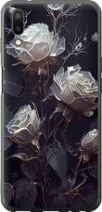 Чехол на Meizu E3 Розы 2 5550u-1518 (Черный)