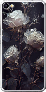 Чехол на Meizu U20 Розы 2 5550t-416 (Черный)