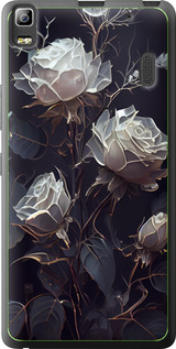 Чохол на Lenovo A7000 Рози 2 5550u-120 (Чорний)