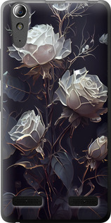 Чехол на Lenovo A6000 Розы 2 5550u-103 (Черный)