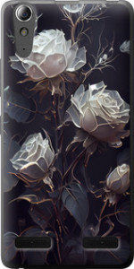 Чехол на Lenovo A6000 Розы 2 5550u-103 (Черный)