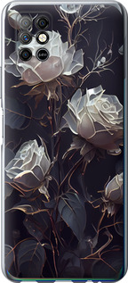 Чехол на Infinix Note 8 Розы 2 5550u-2710 (Черный)