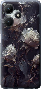 Чехол на Infinix Hot 30i Розы 2 5550u-3045 (Черный)
