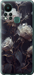 Чехол на Infinix Hot 11S Розы 2 5550u-2757 (Черный)