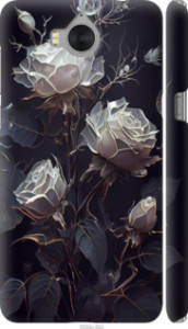 Чехол на Huawei Y5 2017 Розы 2 5550m-992 (Черный)