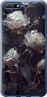 Чехол на Huawei Y6 2018 Розы 2 5550t-1637 (Черный)