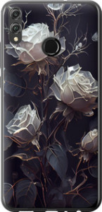 Чехол на Huawei Honor 8X Розы 2 5550t-1596 (Черный)