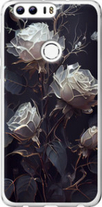 Чохол на Huawei Honor 8 Рози 2 5550u-351 (Чорний)