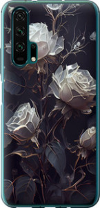 Чехол на Huawei Honor 20 Pro Розы 2 5550t-1702 (Черный)
