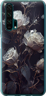 Чехол на Huawei Honor 20 Pro Розы 2 5550u-1702 (Черный)