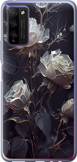 Чехол на Huawei Honor 30 Lite Розы 2 5550u-2074 (Черный)