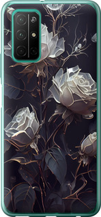 Чехол на Huawei Honor 30S Розы 2 5550u-1897 (Черный)