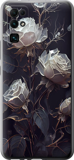 Чехол на Huawei Honor 30 Розы 2 5550u-1921 (Черный)