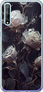 Чехол на Huawei P Smart S Розы 2 5550u-1813 (Черный)