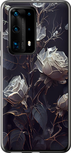 Чехол на Huawei P40 Pro Plus Розы 2 5550u-1917 (Черный)