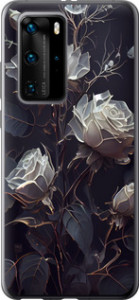 Чехол на Huawei P40 Pro Розы 2 5550t-1839 (Чорний)