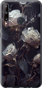 Чехол на Huawei P40 Lite E Розы 2 5550t-1875 (Черный) для Huawei Y7p
