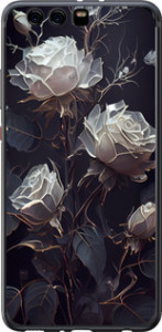 Чехол на Huawei P10 Plus Розы 2 5550t-963 (Черный)