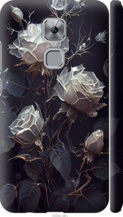 Чехол на Huawei Nova Plus Розы 2 5550m-961 (Черный)