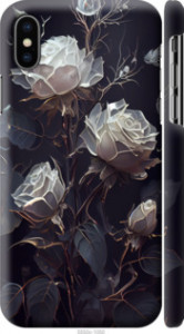 Чехол на iPhone X Розы 2 5550m-1050 (Black)