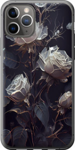 Чехол на iPhone 11 Pro Розы 2 5550u-1788 (Черный)