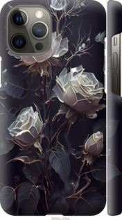 Чехол на iPhone 12 Pro Max Розы 2 5550m-2054 (Черный)