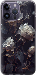 Чохол на iPhone 14 Pro Max Рози 2 5550u-2667 (Чорний)