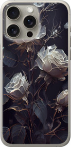 Чехол на iPhone 15 Pro Max Розы 2 5550u-3098 (Черный)