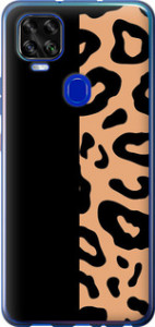 Чехол на ZTE Blade V2020 Пятна леопарда 4269u-2529 (Оранжевый)