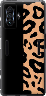 Чехол на Xiaomi Poco F4 GT Пятна леопарда 4269u-2958 (Оранжевый)