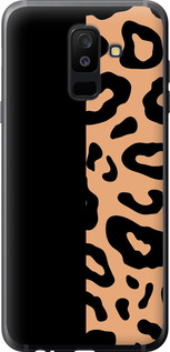 Чехол на Samsung Galaxy A6 Plus 2018 Пятна леопарда 4269t-1495 (Оранжевый)