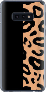 Чехол на Samsung Galaxy S10e Пятна леопарда 4269u-1646 (Оранжевый)