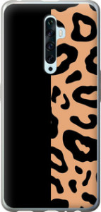 Чехол на Oppo Reno 2Z Пятна леопарда 4269u-1867 (Оранжевый)