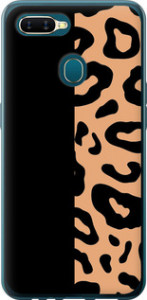 Чехол на Oppo A5S Пятна леопарда 4269t-1892 (Оранжевый) для Oppo A5s